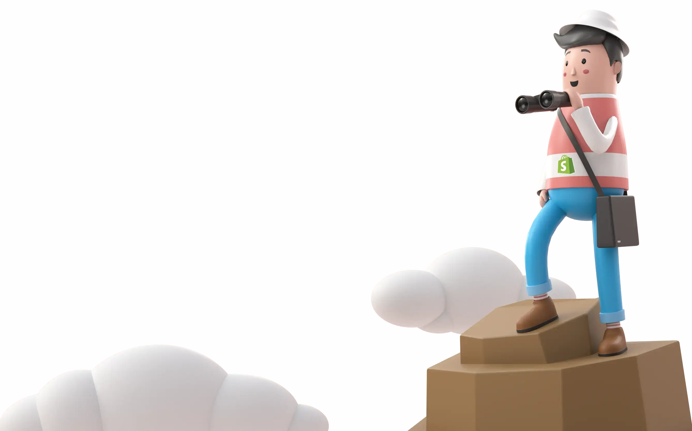 Scout on a rock